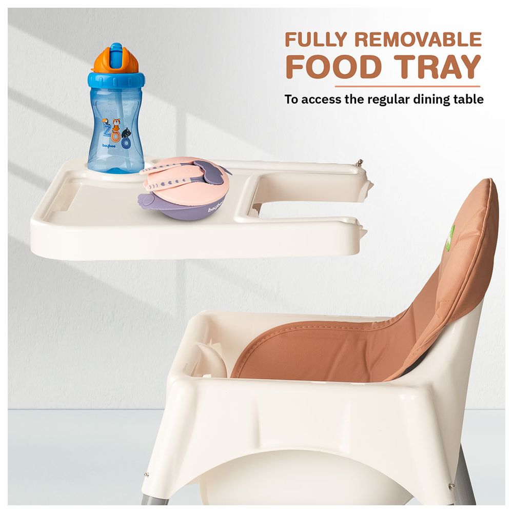 Baybee - 2-in-1 Baby High Chair With Adjustable Height- White