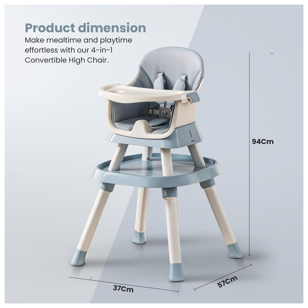 Baybee - 6-in-1 Convertible Baby High Chair - Blue