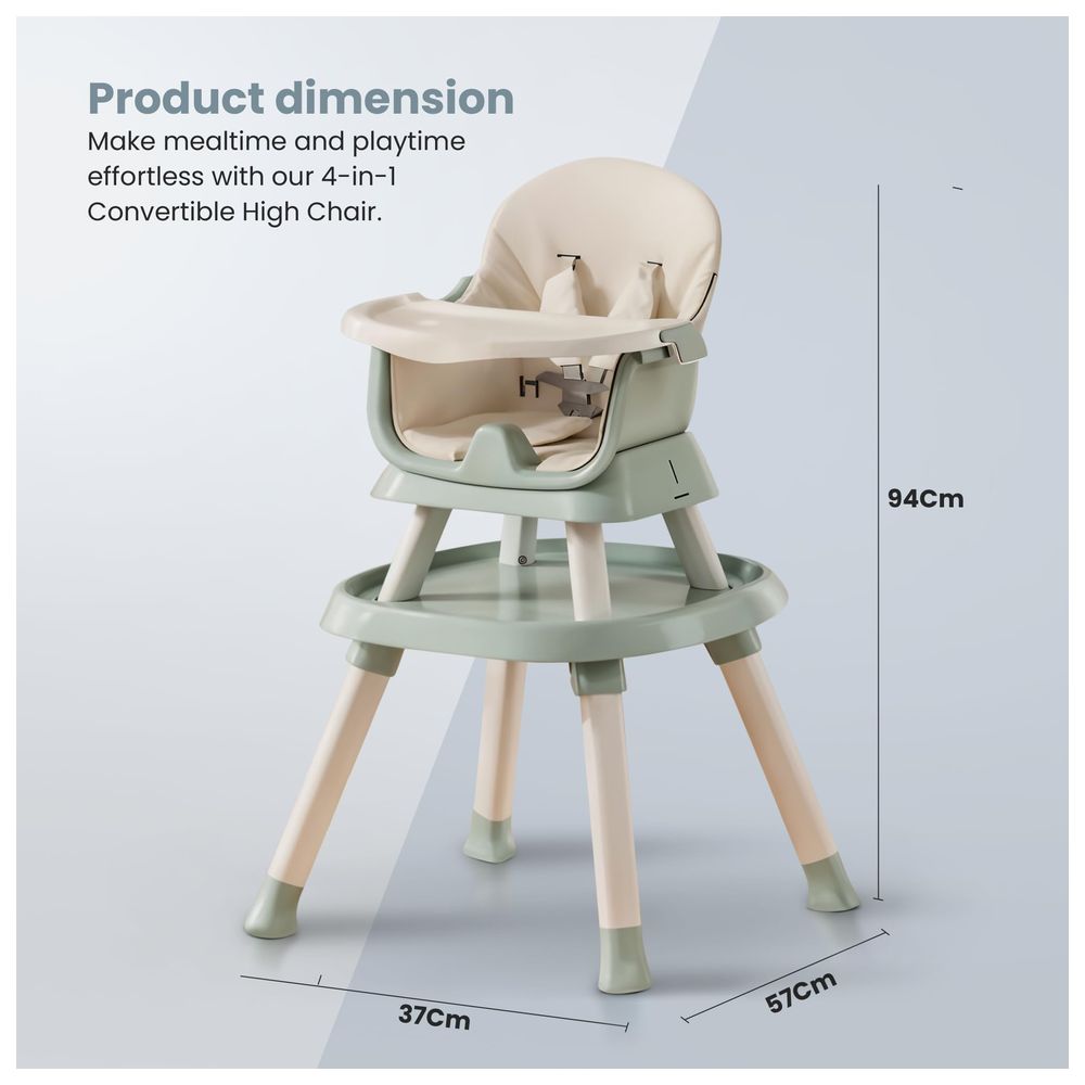 Baybee - 6-in-1 Convertible Baby High Chair - Green
