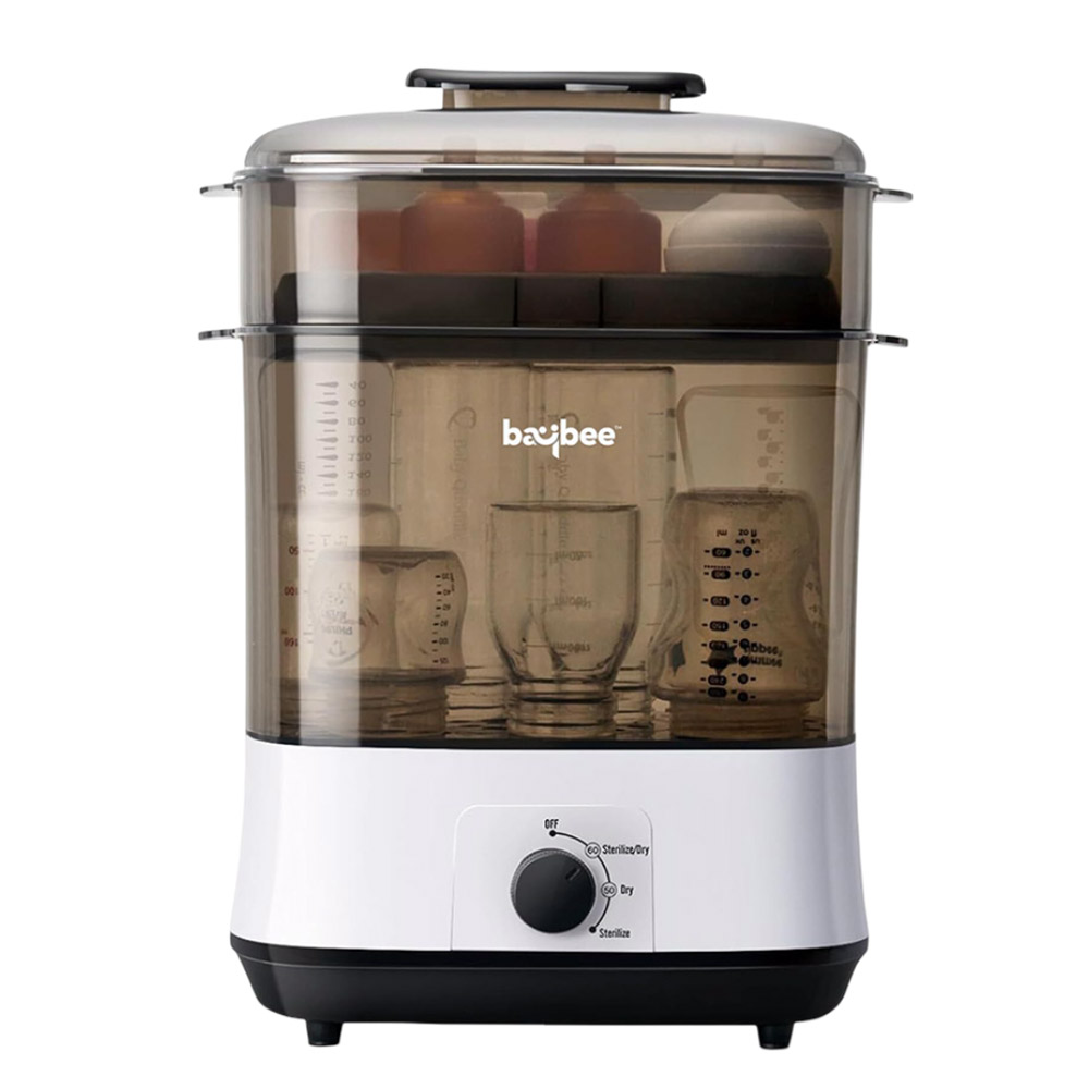 بايبي - معقم ومجفف رضّاعات الأطفال الكهربائي - أبيض