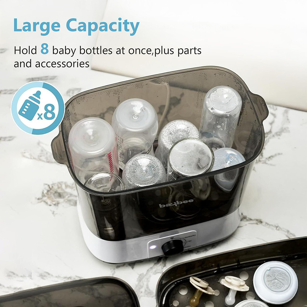 بايبي - معقم ومجفف رضّاعات الأطفال الكهربائي - أبيض