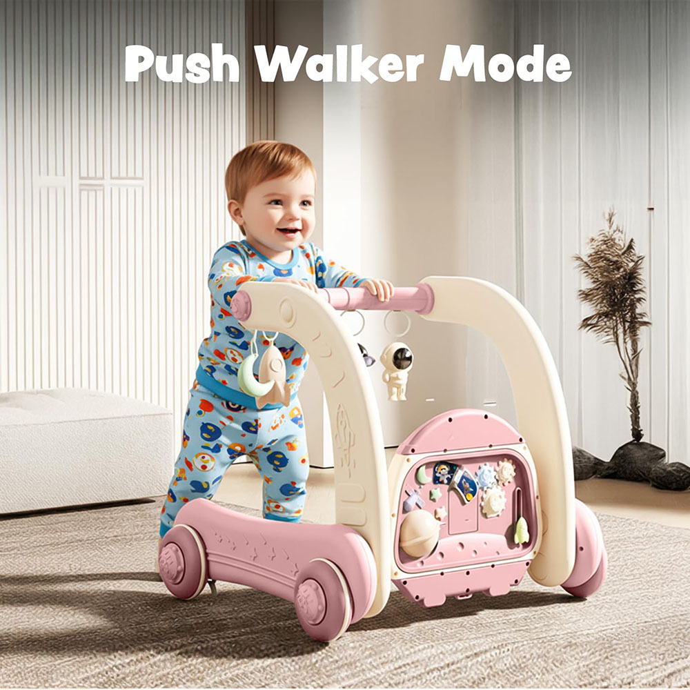 Baybee - 4-In-1 Musical Baby Activity Walker & Convertible Play Gym
