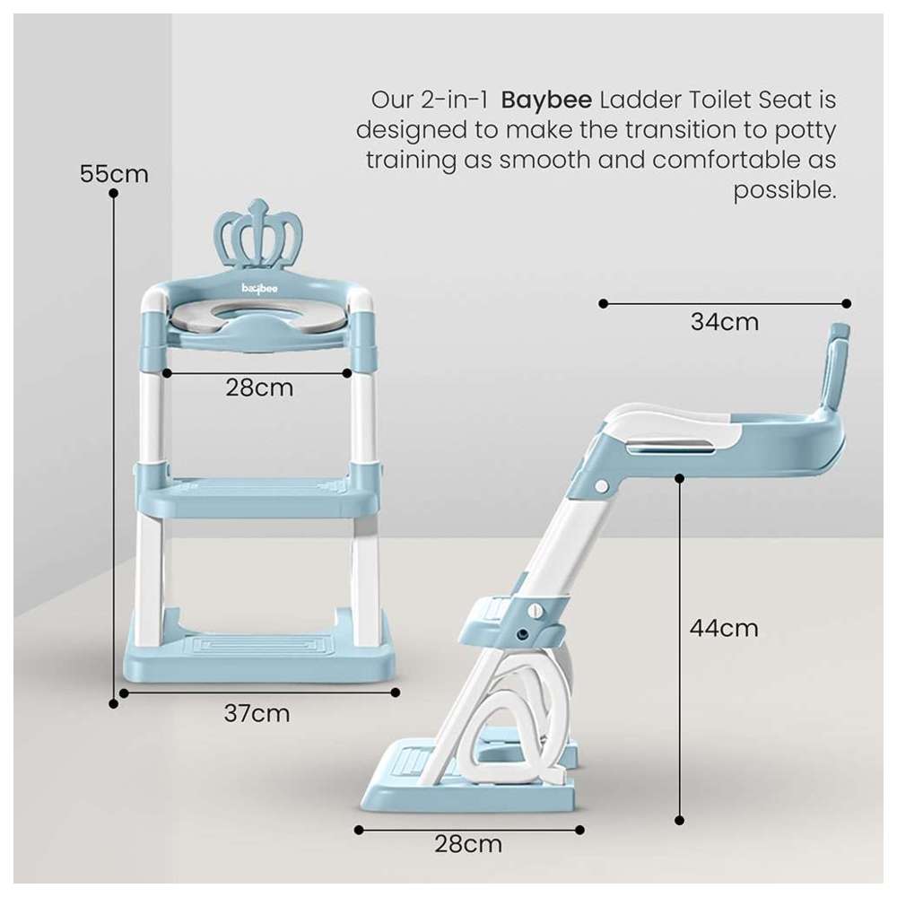 بايبي - كرسي تدريب الحمام - تاج - أزرق