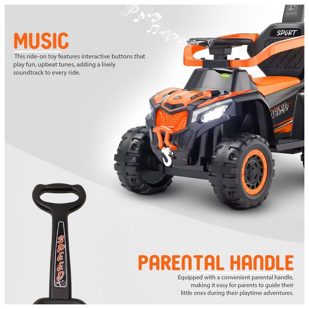 بايبي - سيارة دفع وركوب للأطفال 2 في 1 مونستر - برتقالي