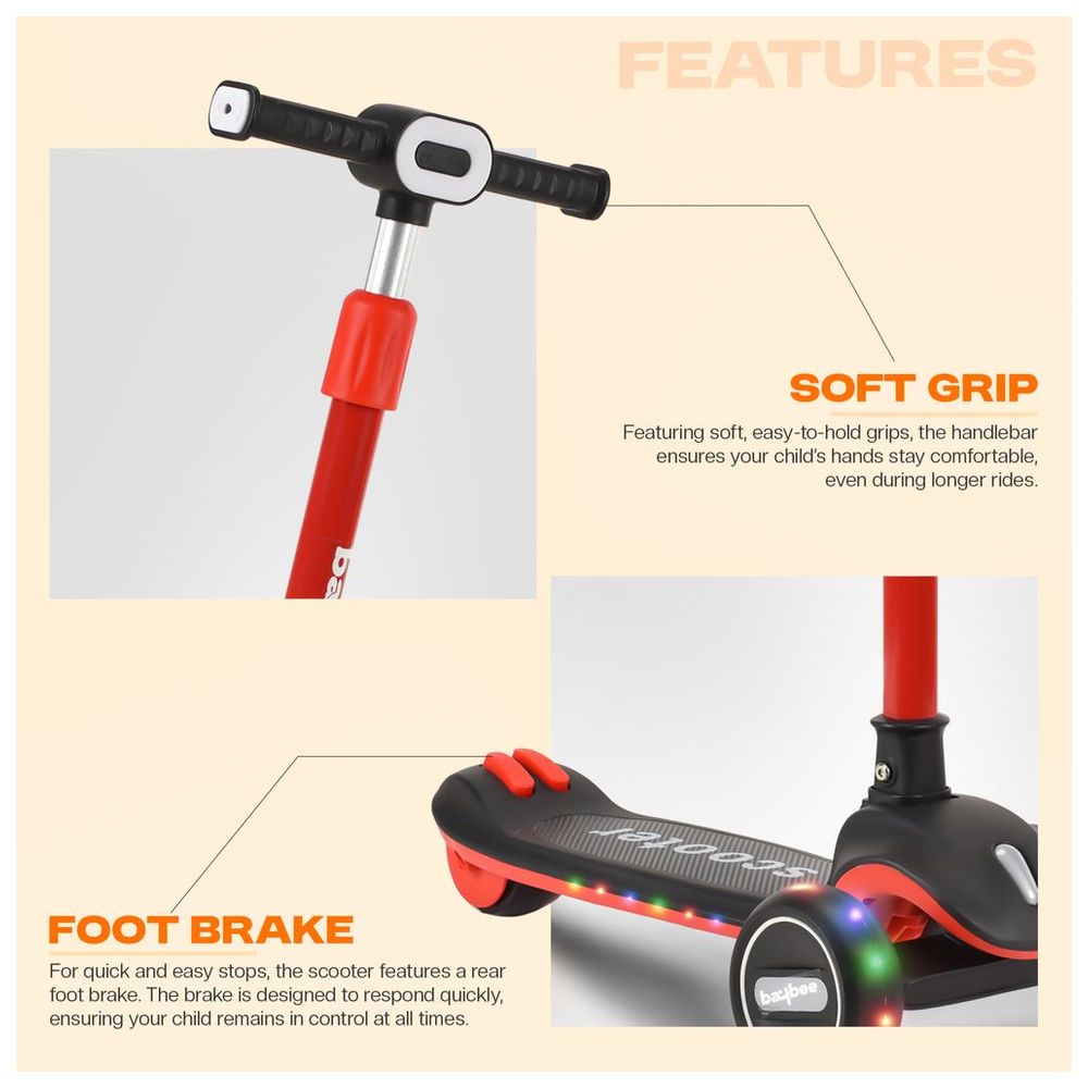 بايبي - سكوتر أطفال قابل للطي كروز - أسود
