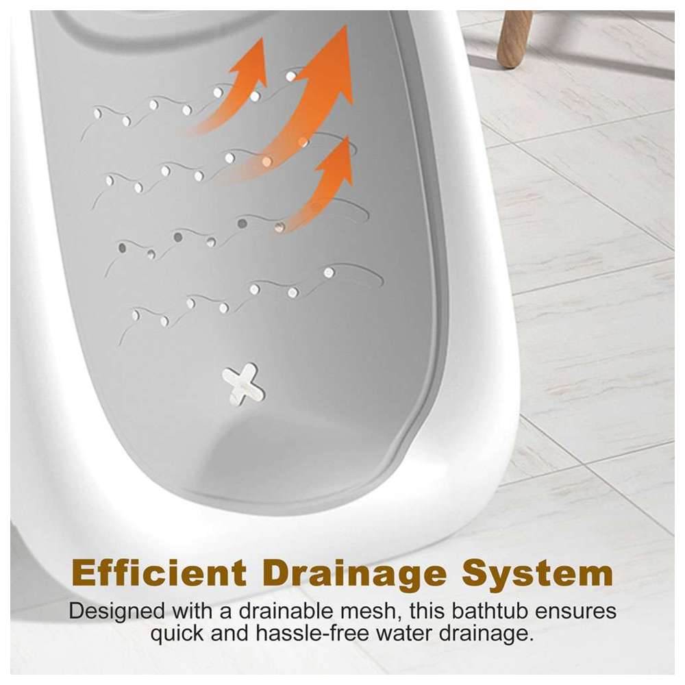 Baybee - Foldable Baby Bath Tub Seat - Grey