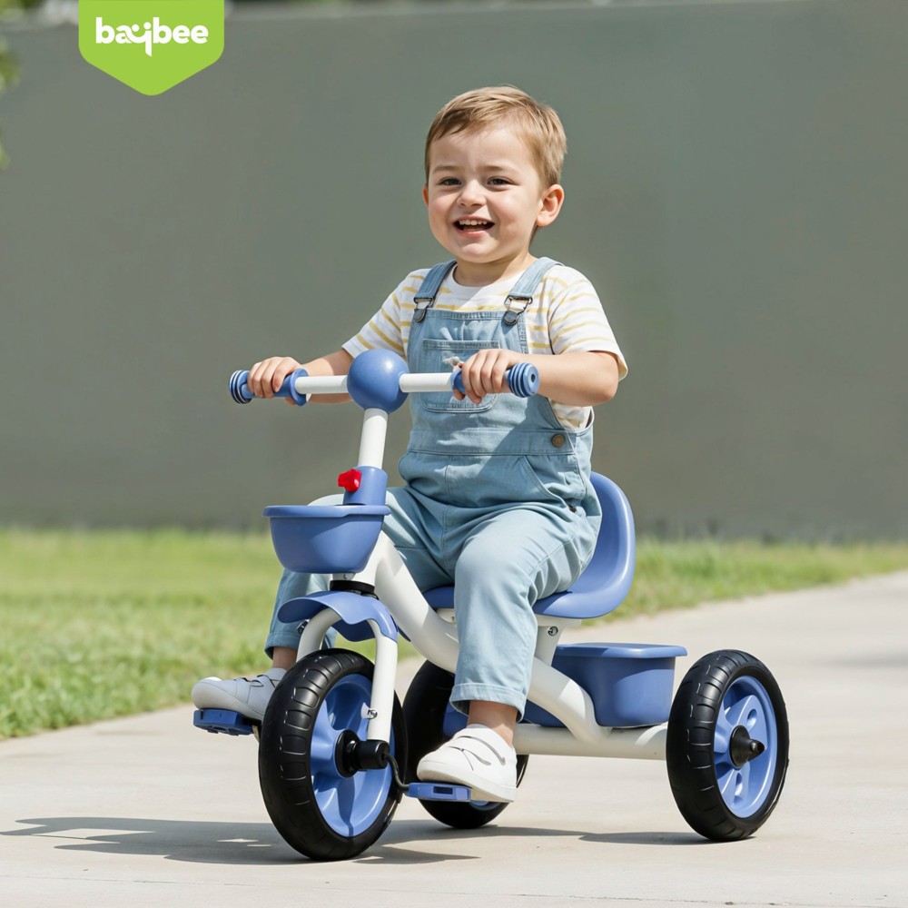 Baybee - Baby Tricycle With Front And Rear Storage Baskets