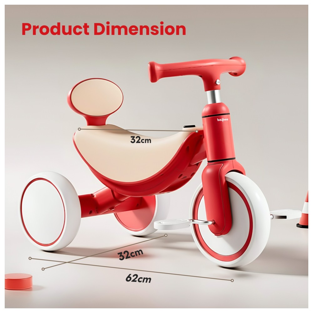 دراجة بايبي - زينفي للأطفال ثلاثية العجلات بدواسات مع موسيقى وأضواء