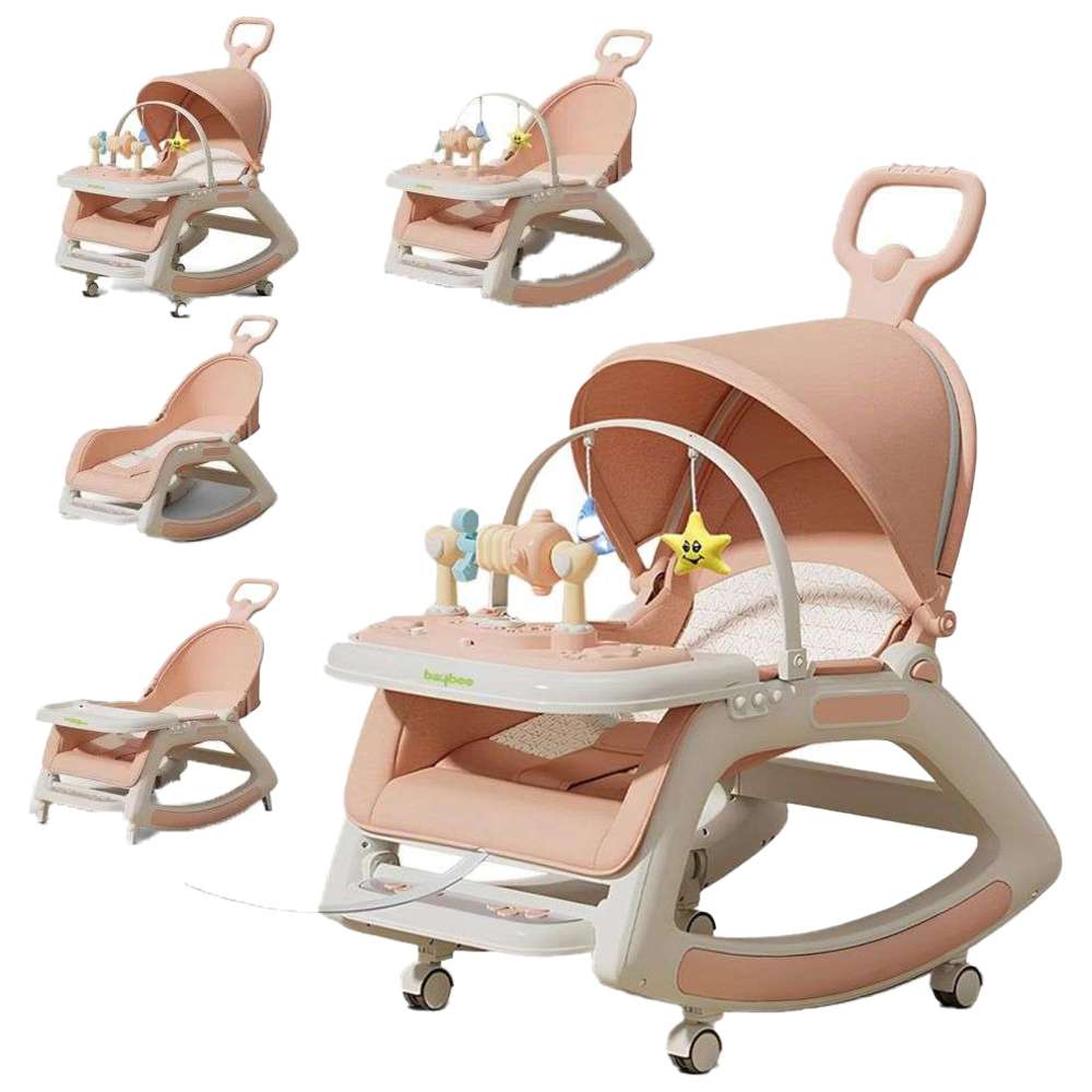 Baybee - 5-In-1 Baby Rocking Chair - Pink
