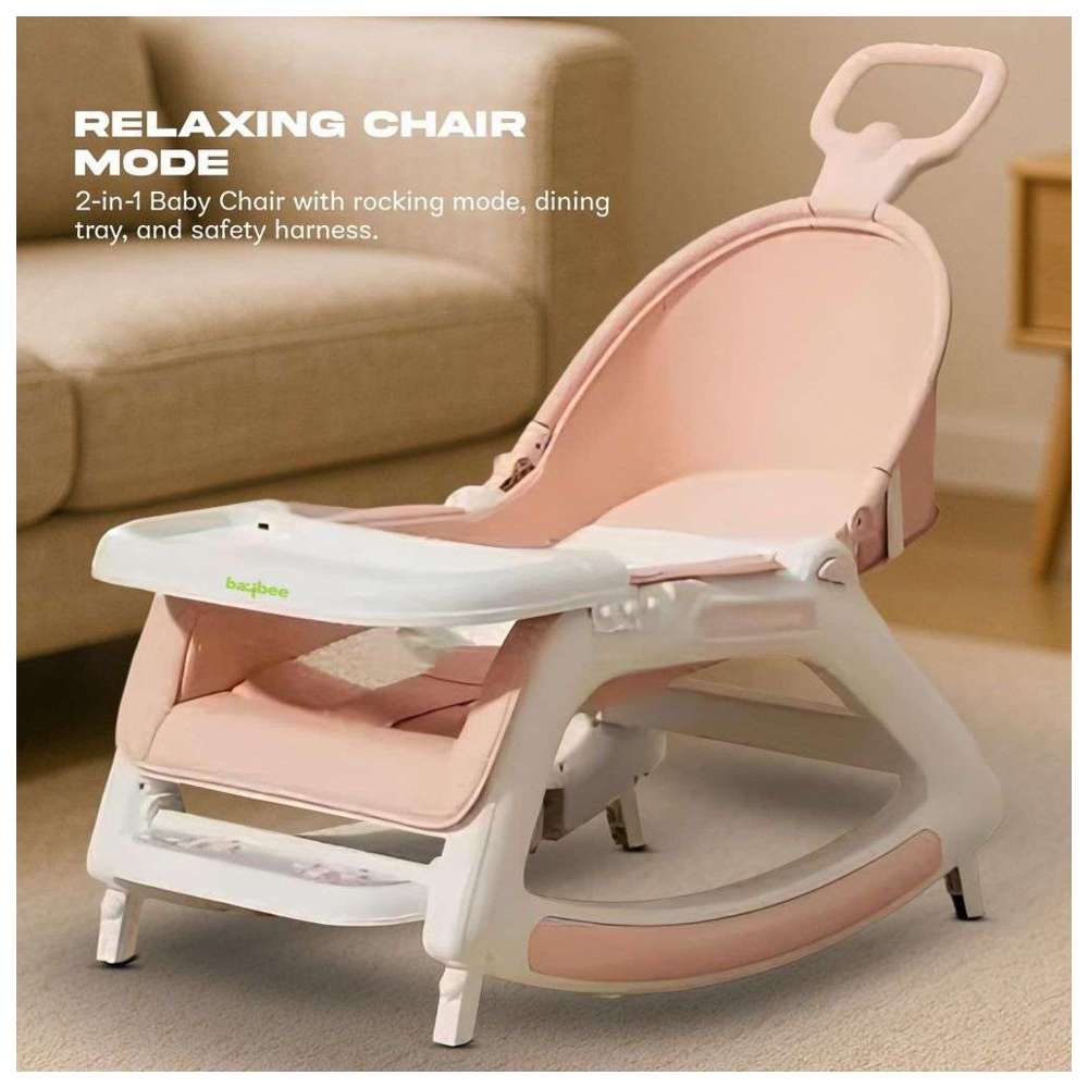 Baybee - 5-In-1 Baby Rocking Chair - Pink