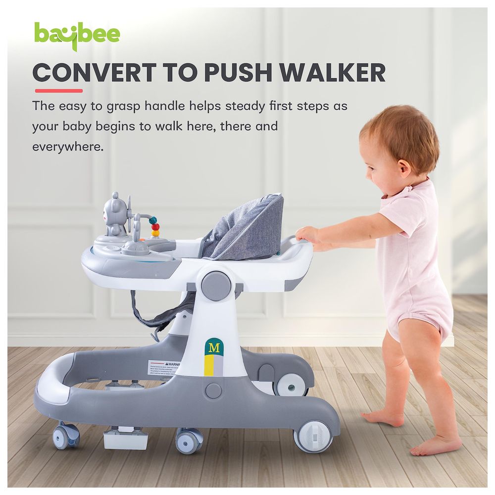 بايبي - مشاية أطفال قابلة للطي 2 في 1 ماجنوم - رمادي