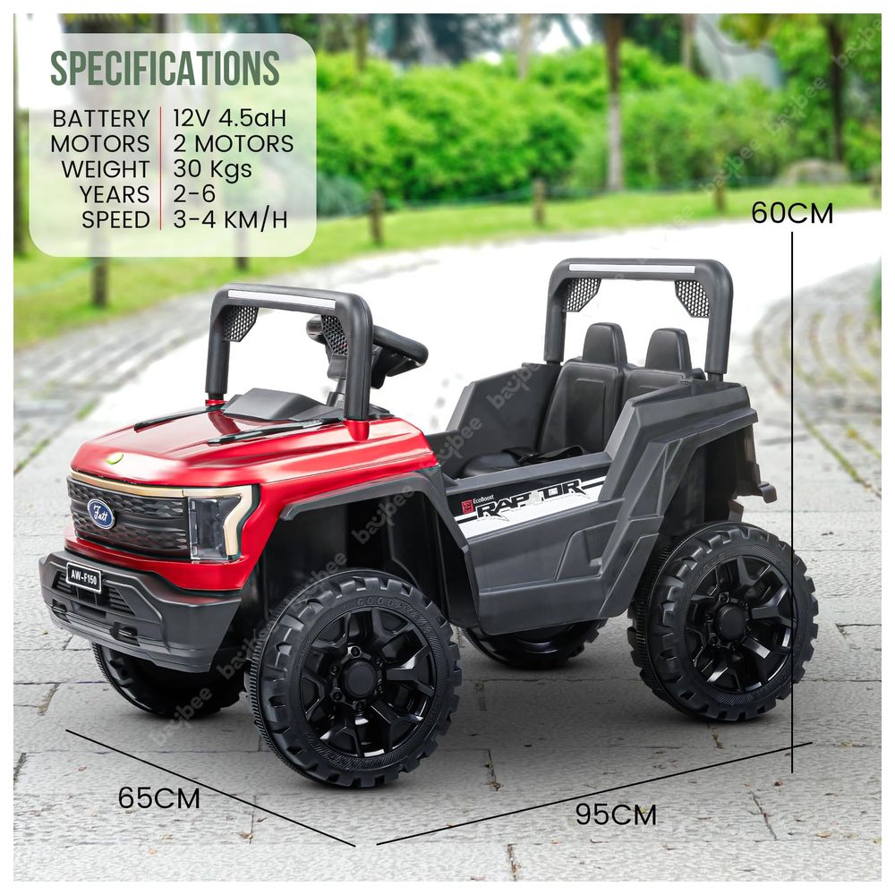 Baybee - Sphinx Rechargeable Battery Operated Jeep - Red
