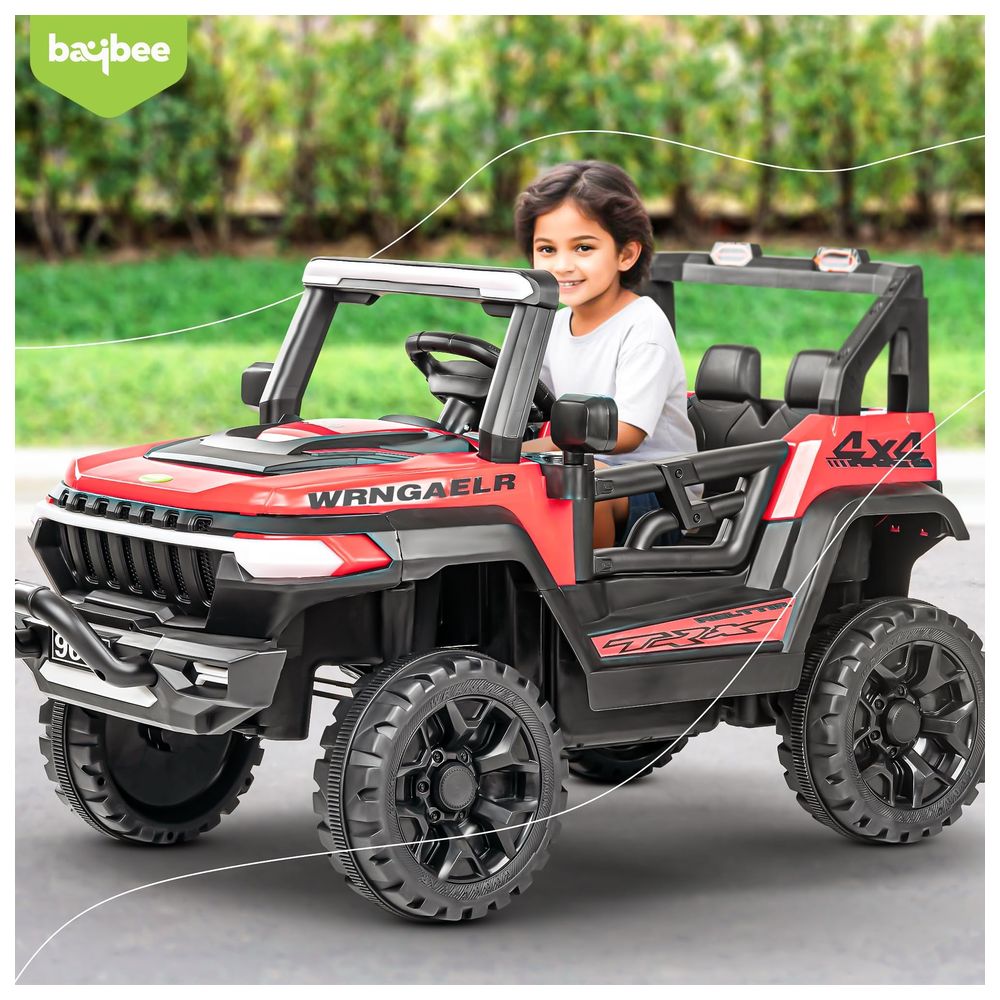Baybee - Wagon Rechargeable Battery Operated Jeep - Red