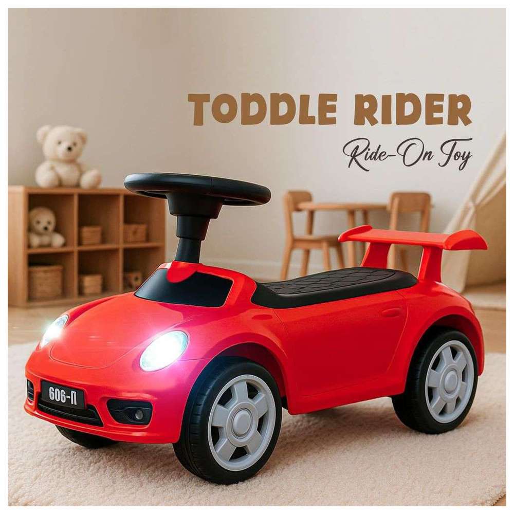 بايبي - سيارة دفع وركوب للأطفال الصغار - أحمر