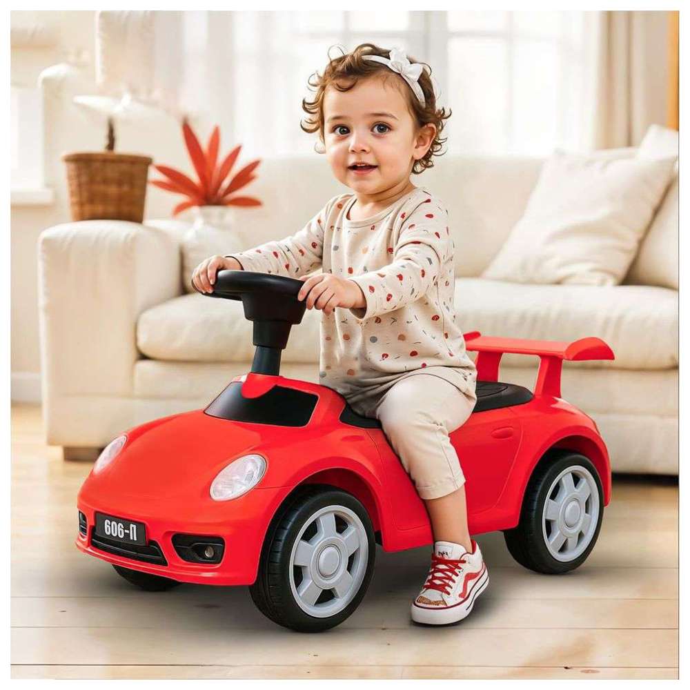 بايبي - سيارة دفع وركوب للأطفال الصغار - أحمر