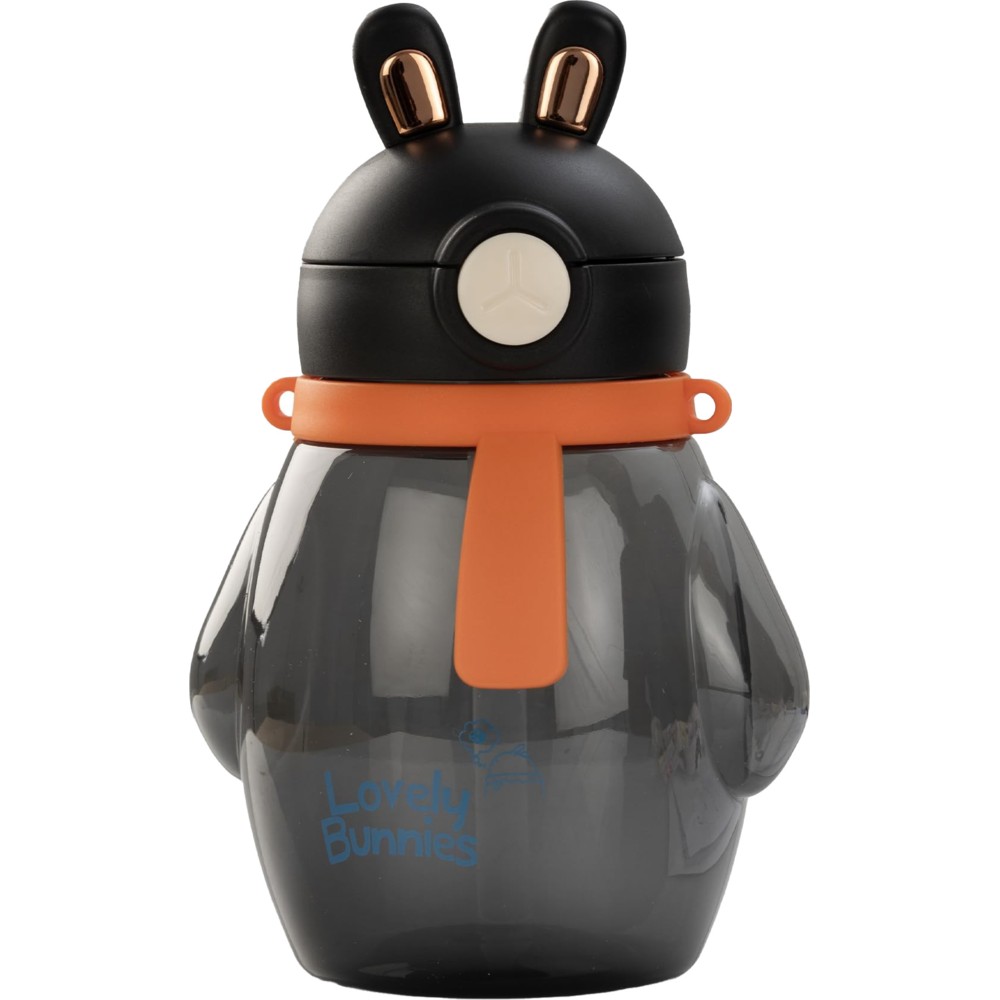 Baybee - Kids Bunny Shaped Water Bottle With Straw - 650 ml