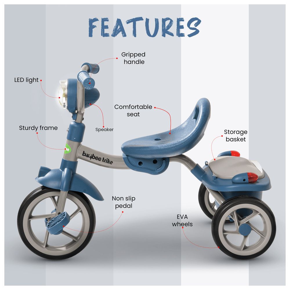 بايبي - دراجة ثلاثية للأطفال فلاير - أزرق
