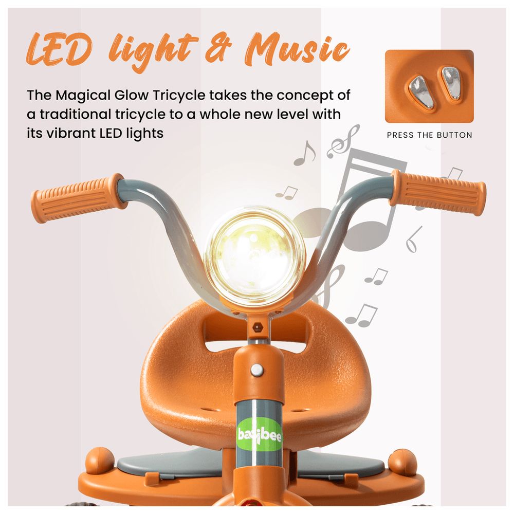 بايبي - دراجة ثلاثية للأطفال فلاير - برتقالي