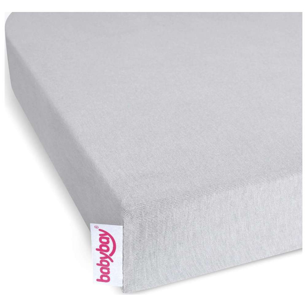 بيبي باي - غطاء جيرسي الأصلي - رمادي ناعم - عبوة من قطعتين