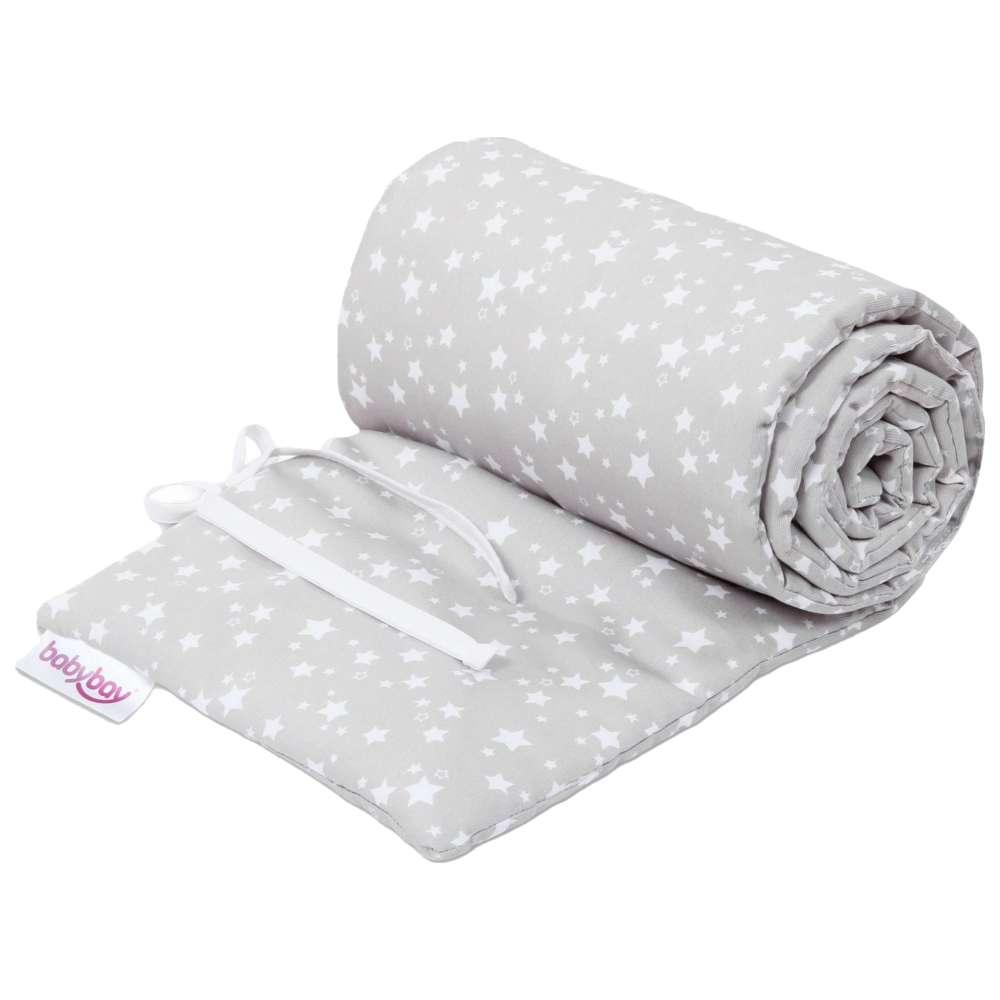 Babybay - Pique Babynest - Perl Grey Stars White