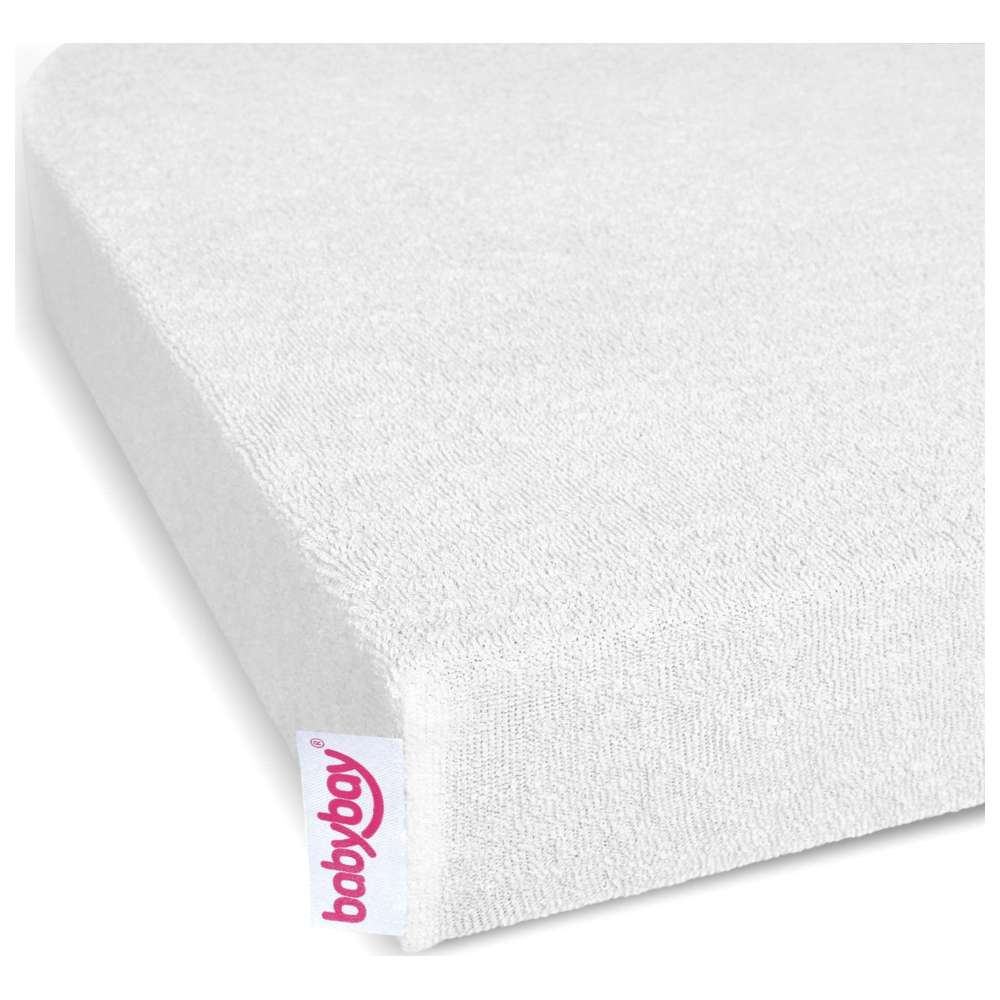 بيبي باي - غطاء تيري مع طبقة حماية - أبيض