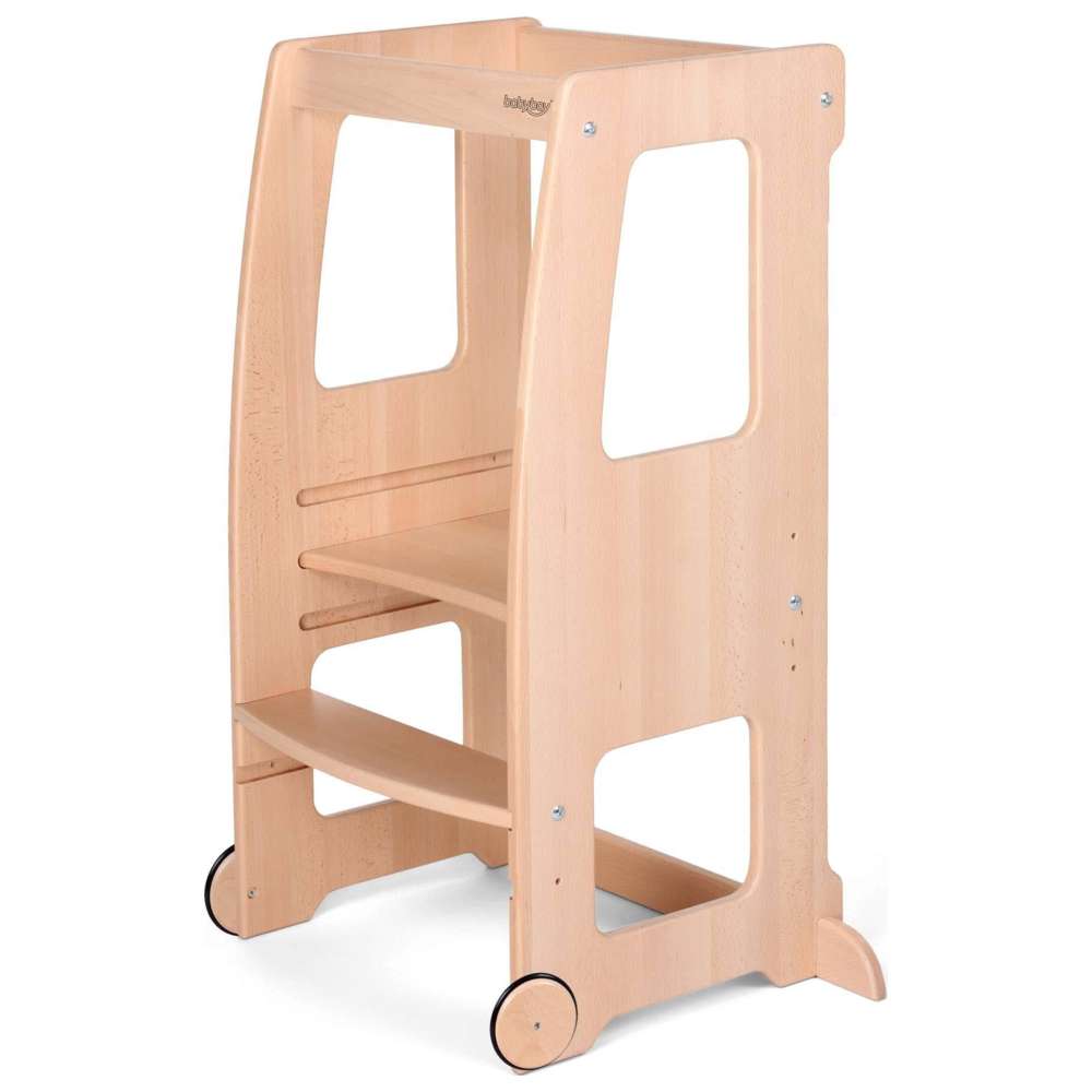 بيبي باي - عجلات بطبقة مطاطية للوح ليتل فوت - بورنيش طبيعي