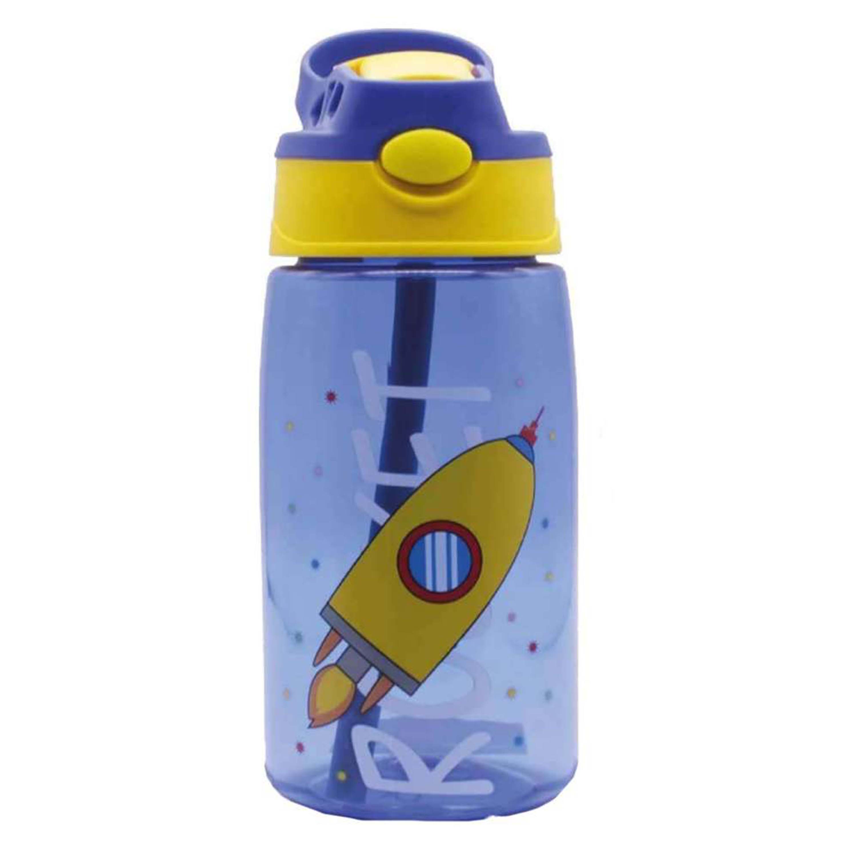 Snack Attack - BPA-Free Water Bottle w/ Spill Straw - Rocket - 480 ml