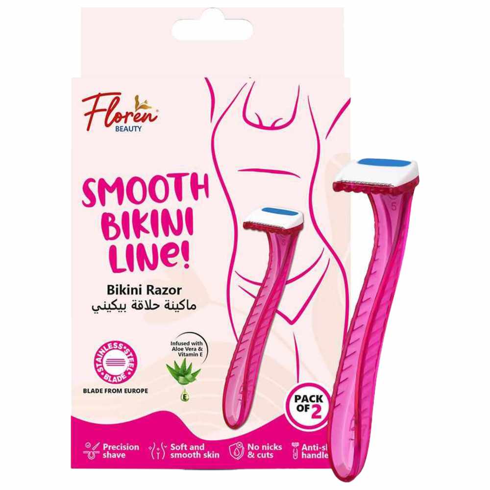 Floren - Smooth Bikini Line Razor - Pack of 2