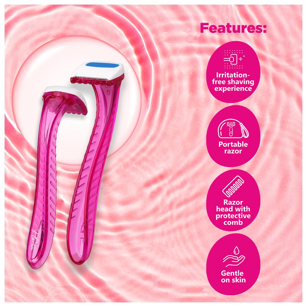 Floren - Smooth Bikini Line Razor - Pack of 2