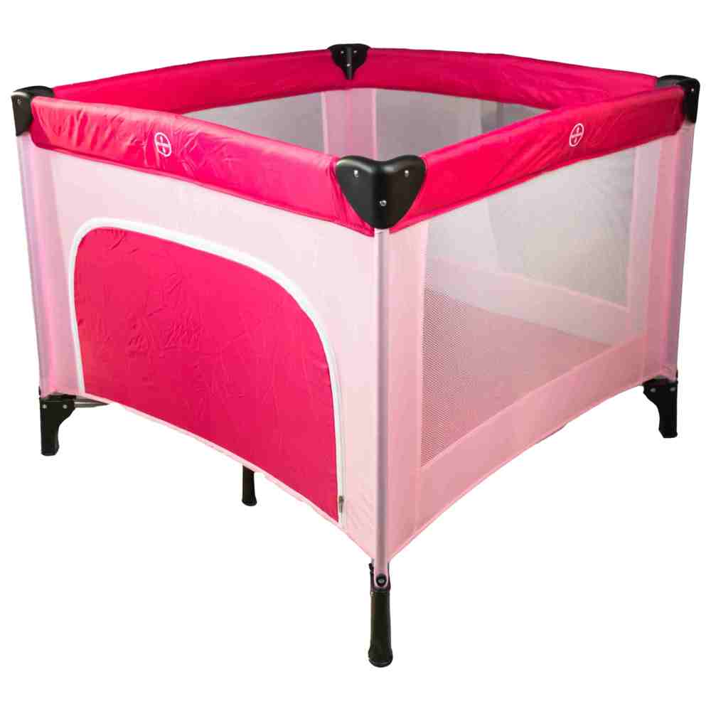 مولودي - ساحة لعب للأطفال مع جوانب شبكية - وردي