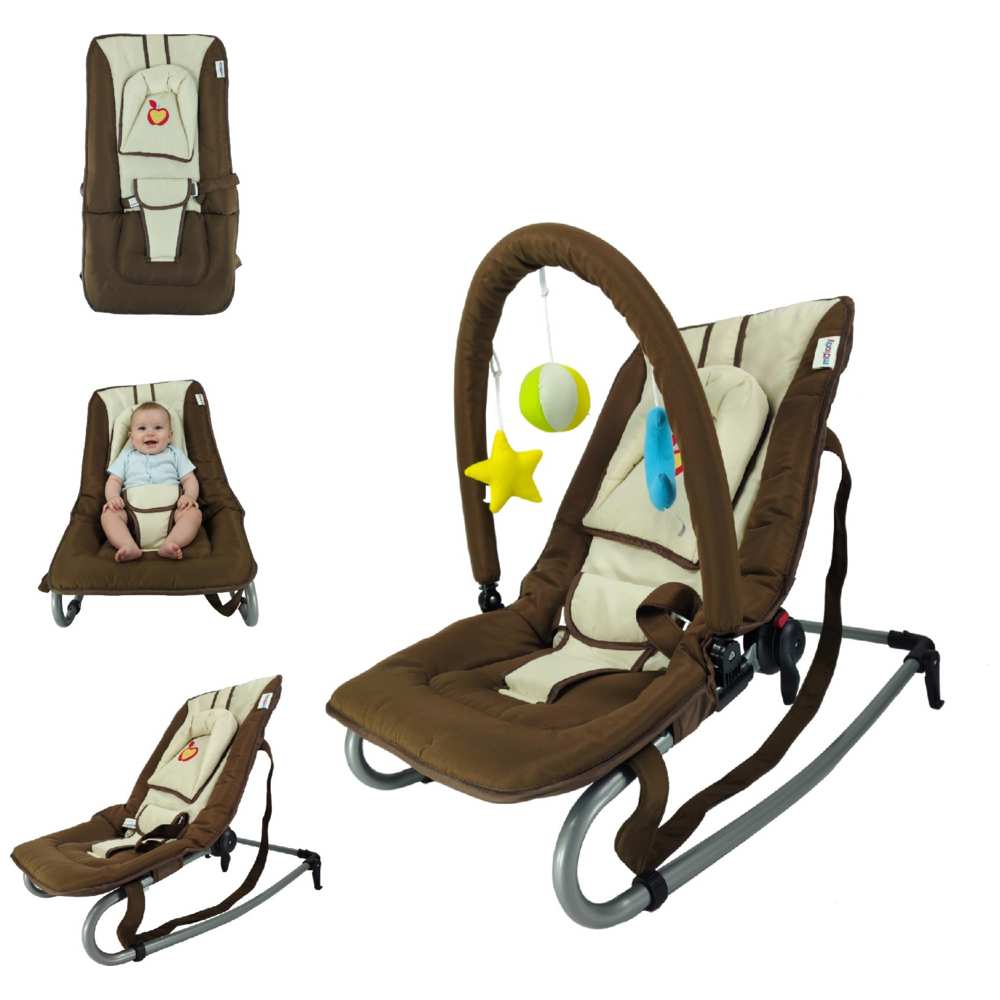 Molody - Baby Rocker w/ Head Support - Coffee/Beige