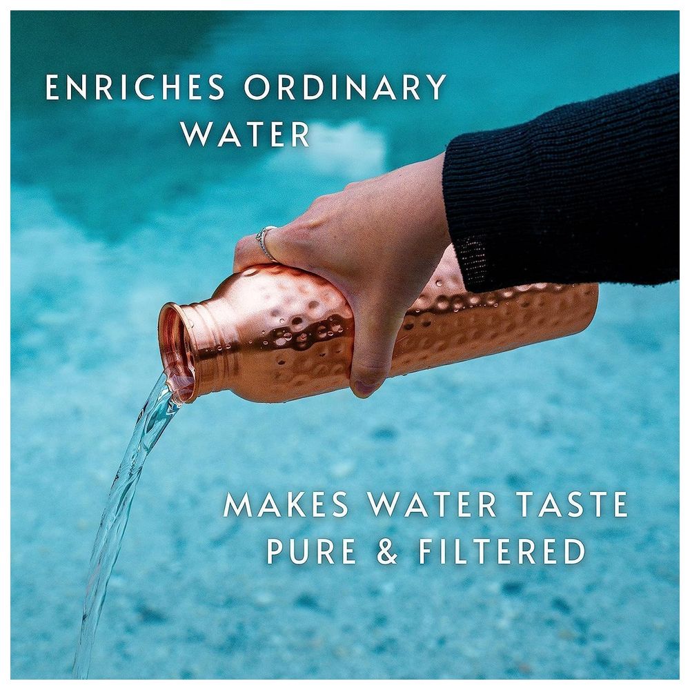 Voidrop Pure Copper Hammered Style Water Bottle - 1000 ml