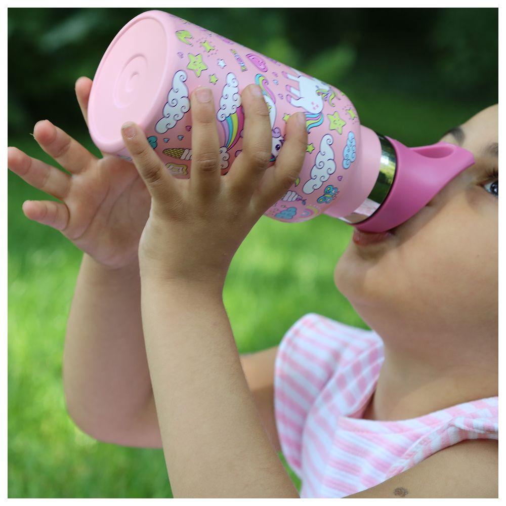 بيمبلي - زمزمية ماء ستانلس ستيل - يونيكورن - 354 مل