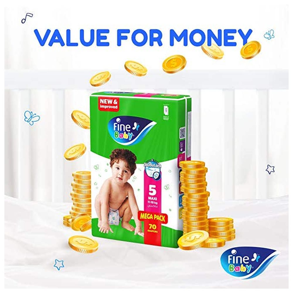 Fine Baby - Baby Diapers - Size 3 - Medium - 4-9 kg - 68 Count