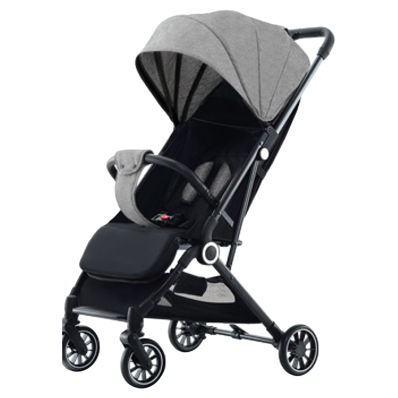 Dreeba - Baby Stroller With Foam Wheels - Grey/Black