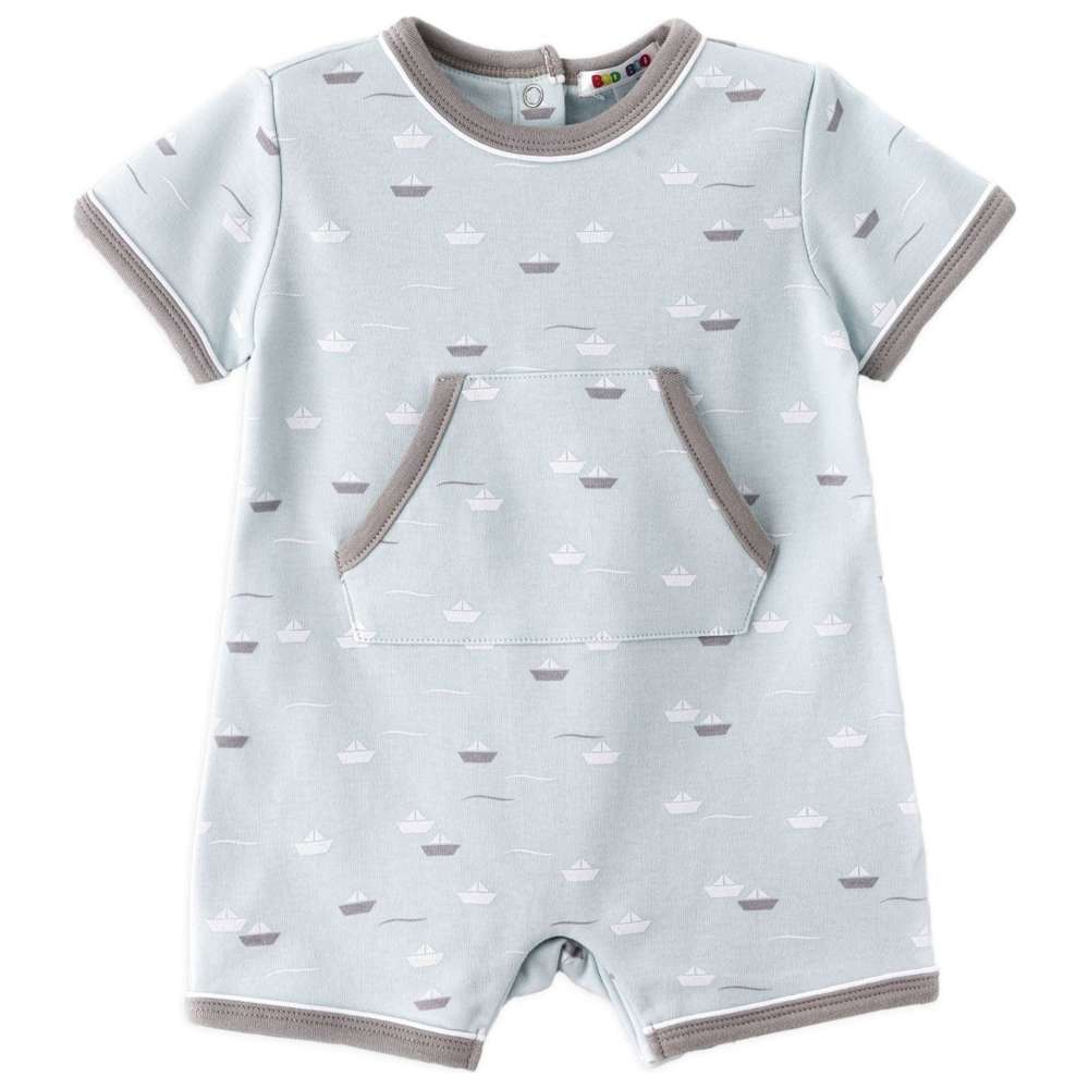 Boo Boo - Baby Boy Romper - Blue