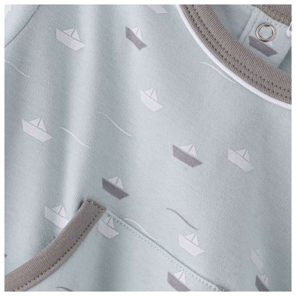 Boo Boo - Baby Boy Romper - Blue