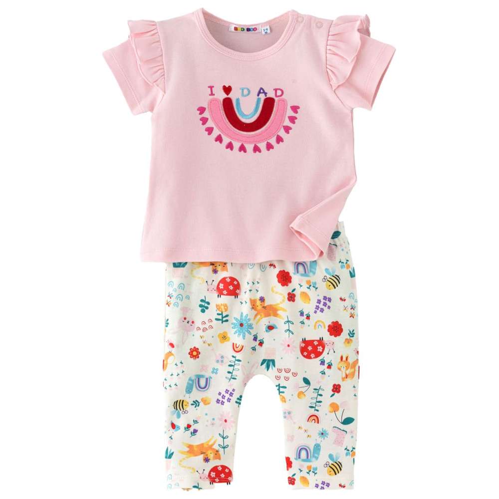 Boo Boo - 2pc-Set - Baby Girl T-Shirt & Leggings - Pink