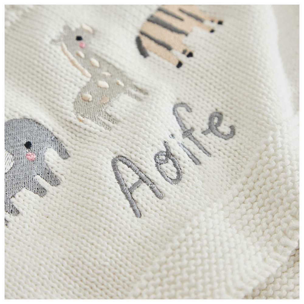 My 1st Years - Personalised BTBL Shawl - Ivory