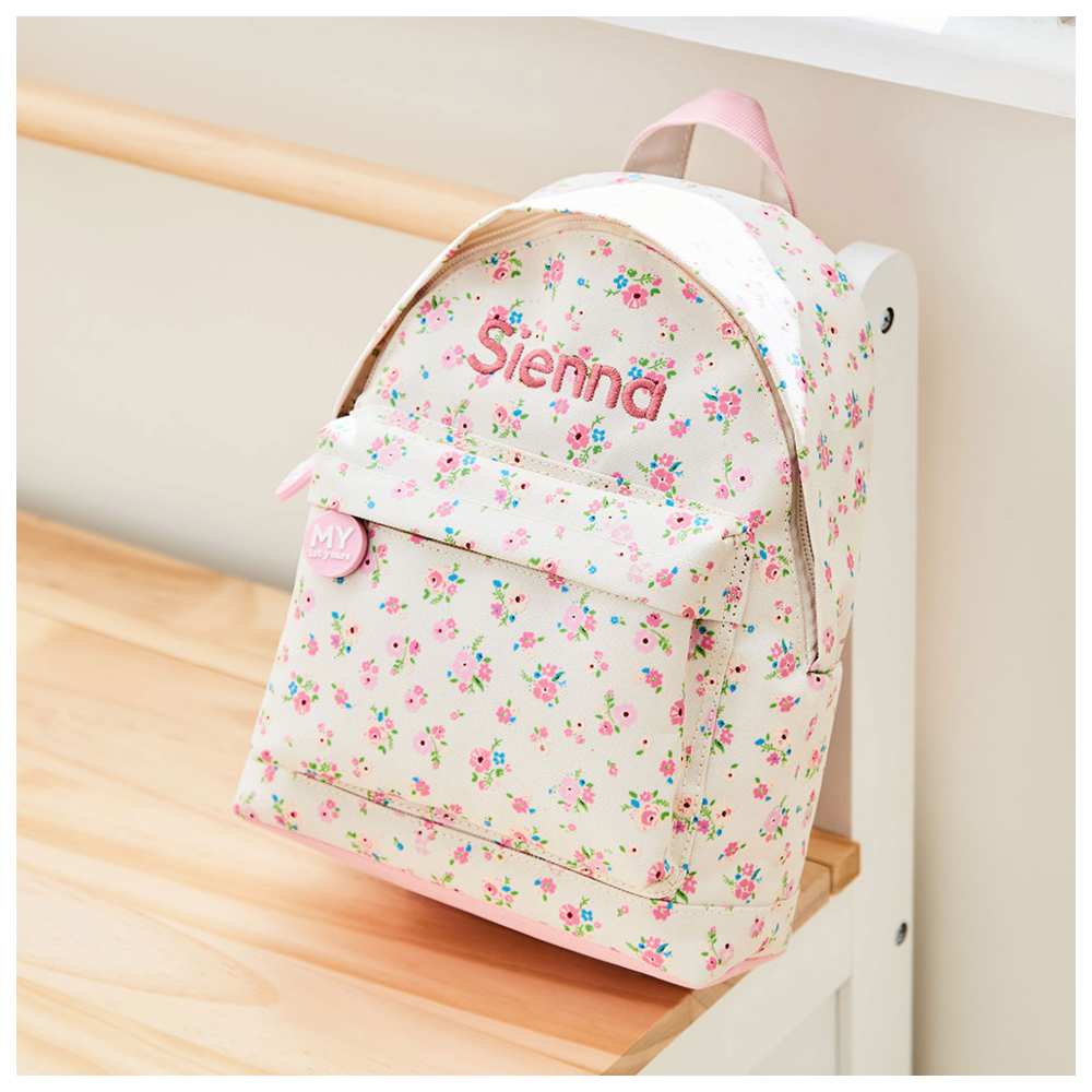 My 1st Years - Personalised Ditsy Backpack - Pink - 10.23-Inch