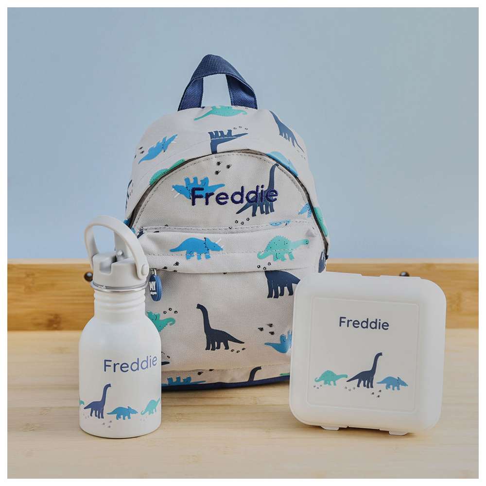 My 1st Years - Dinosaur Printed Backpack With Water Bottle & Lunch Box - 10.23-Inch