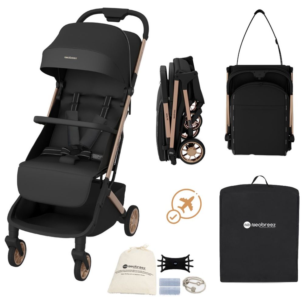 Neobreez - Neolite Compact Cabin Stroller Travel Stroller - Black