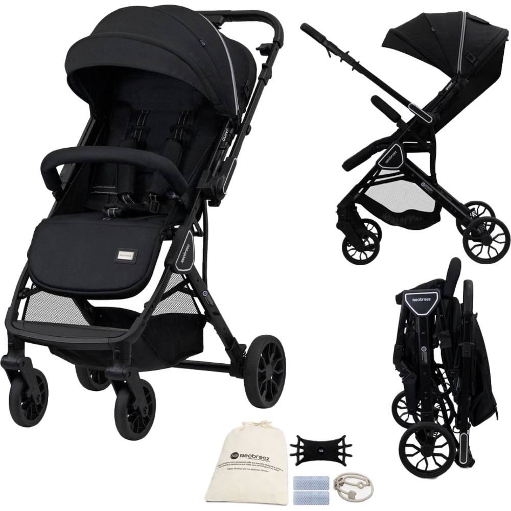 Neobreez - Quint Reversible Stroller Travel Stroller  -  Black