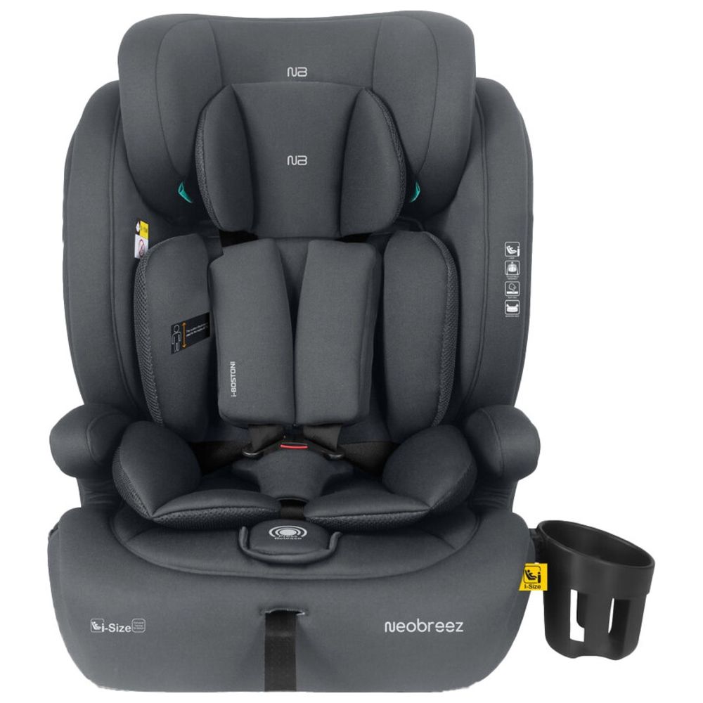 Neobreez i-BOSTONI 3-in-1 Toddler Car Seat, i-Size, 9m-12Y - Grey