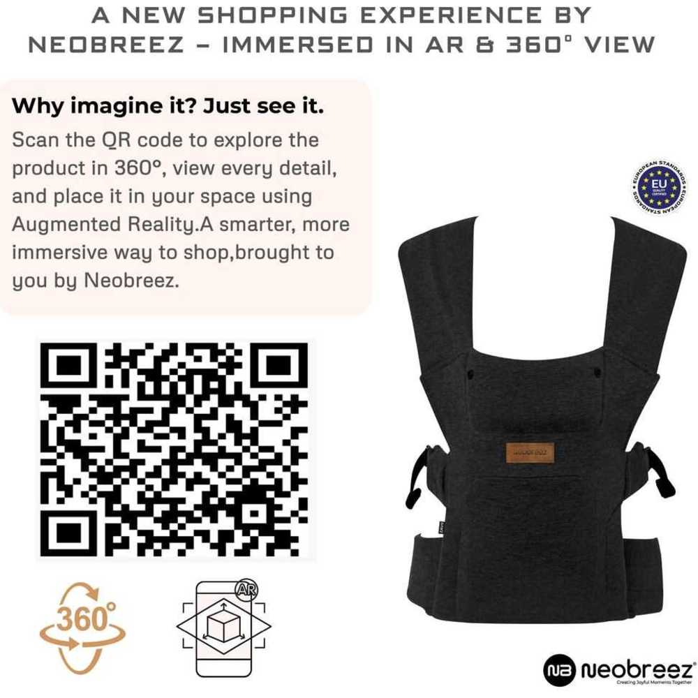 Neobreez - Zavii Convertible Baby Carrier, Newborn-Toddler - Black