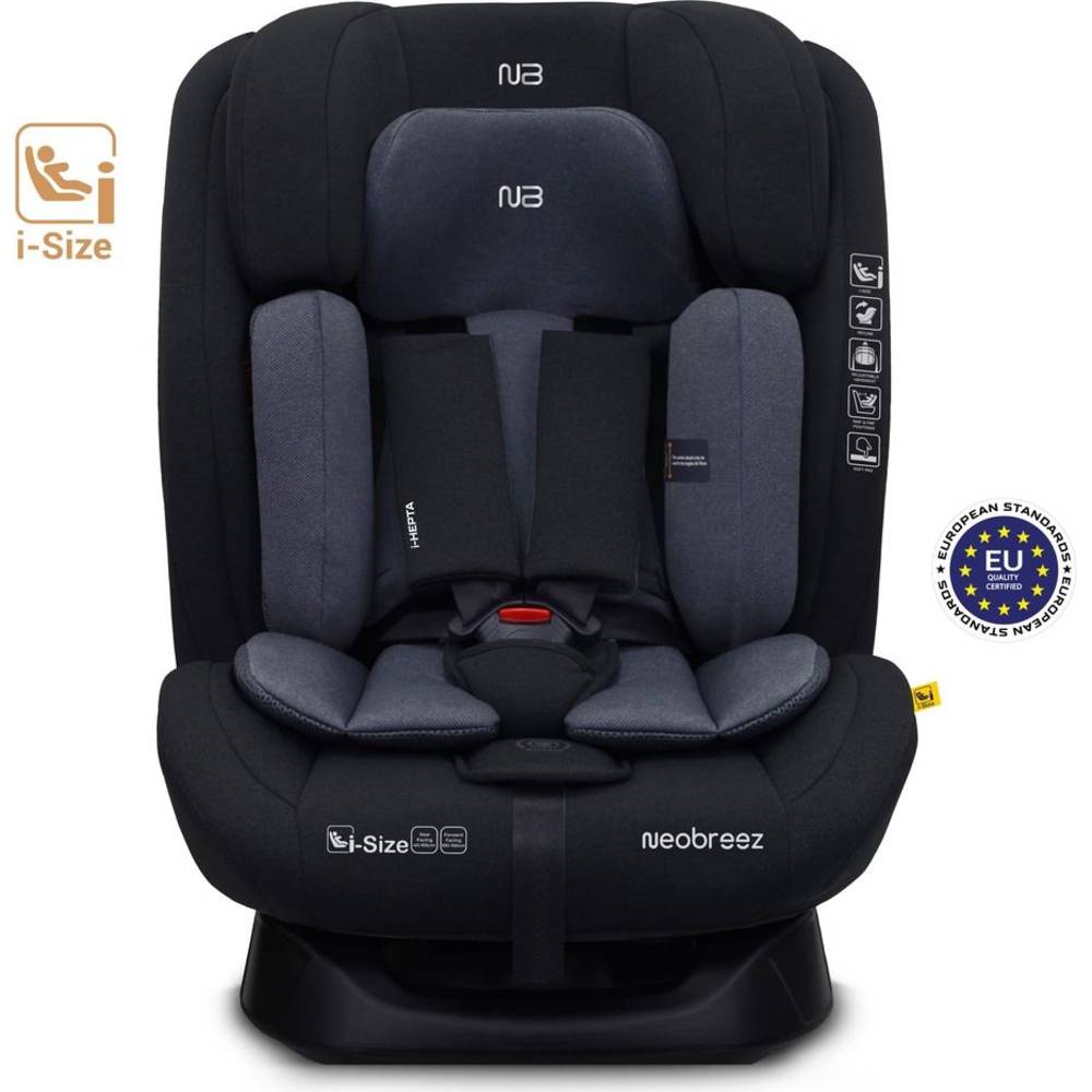 Neobreez - i-Hepta i-Size All-In-1 Convertible Car Seat 0-12Yrs - Black/Grey