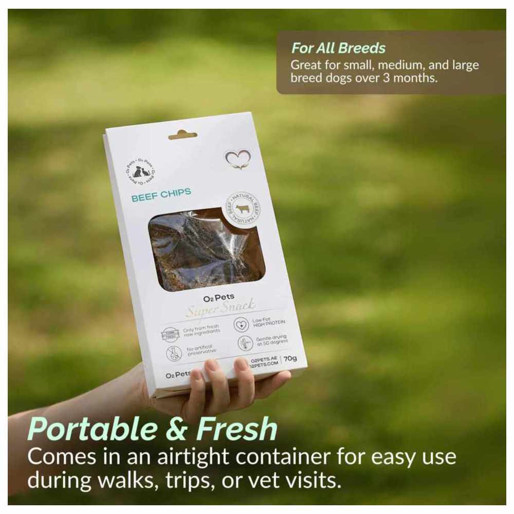 أو تو بيتس - مكافآت للكلاب سوبر سناك - رقائق لحم بقري - 70 غرام
