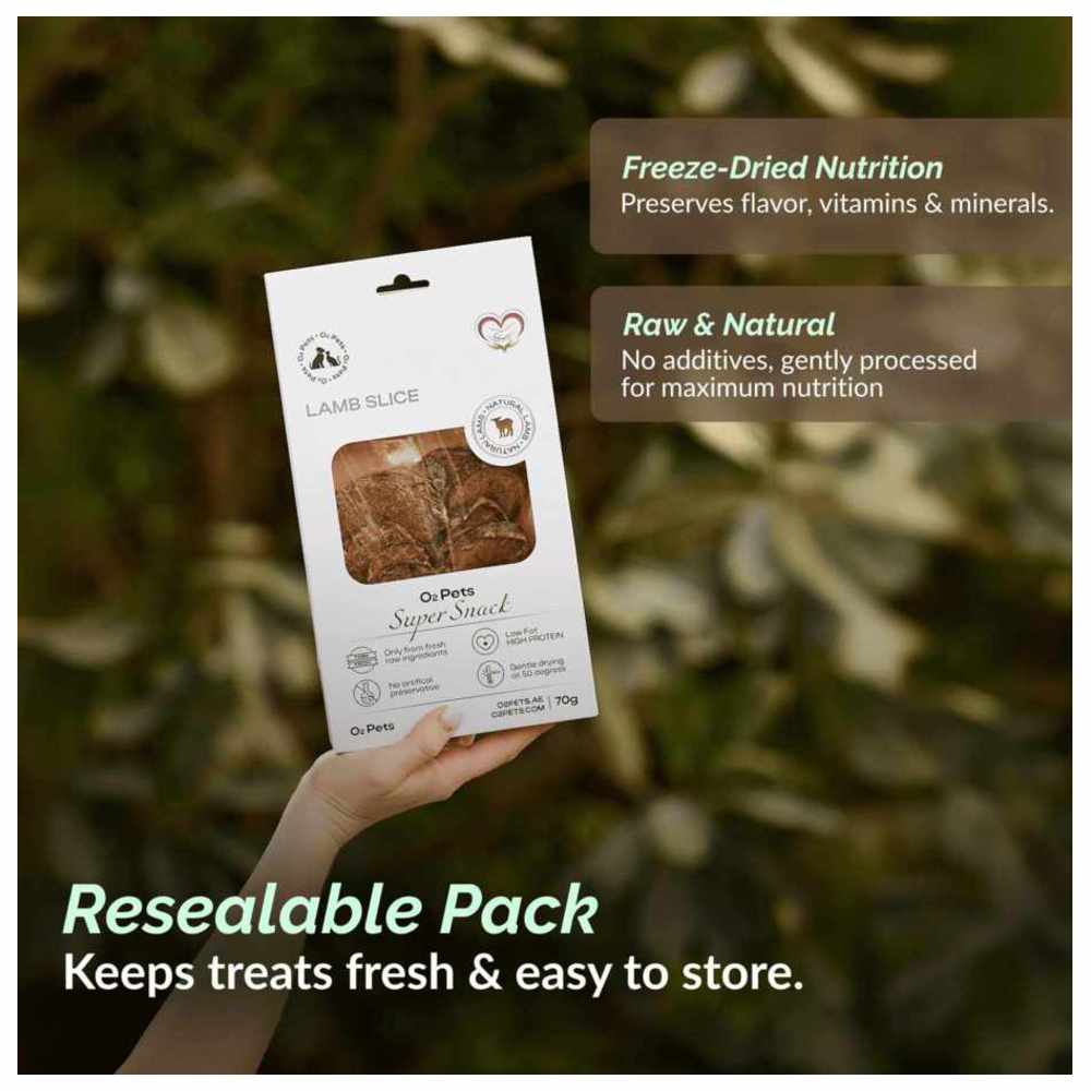 أو تو بيتس - مكافآت للكلاب سوبر سناك - شرائح لحم غنم - 70 غرام