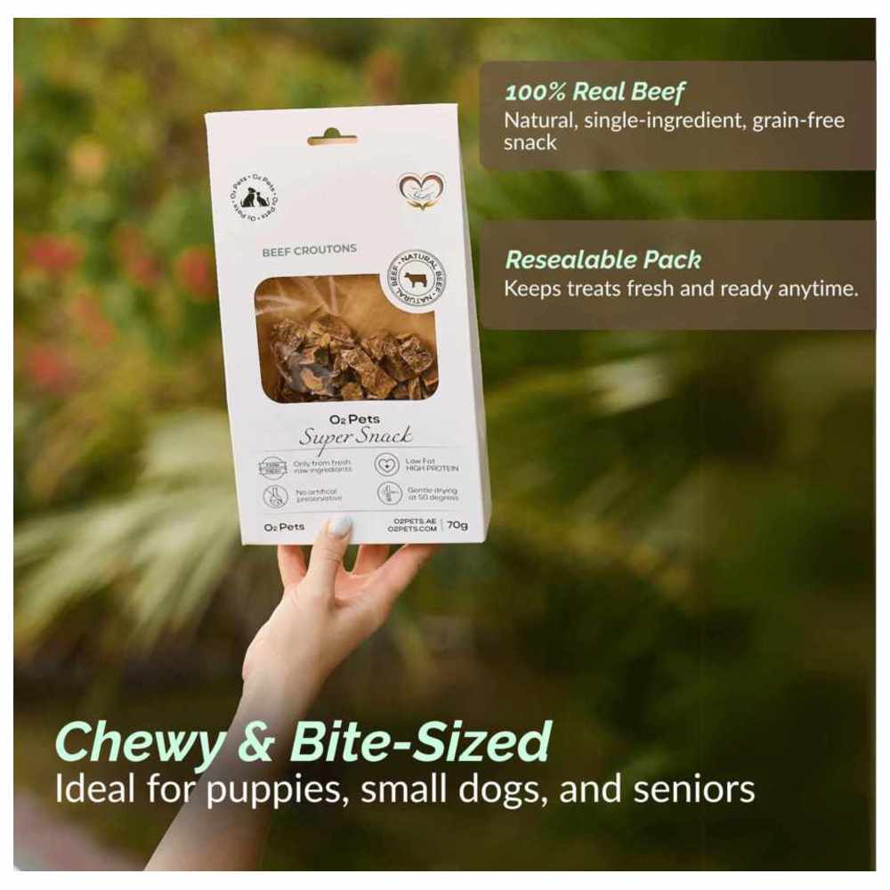 أو تو بيتس - مكافآت للكلاب سوبر سناك - مكعبات لحم بقري - 70 غرام