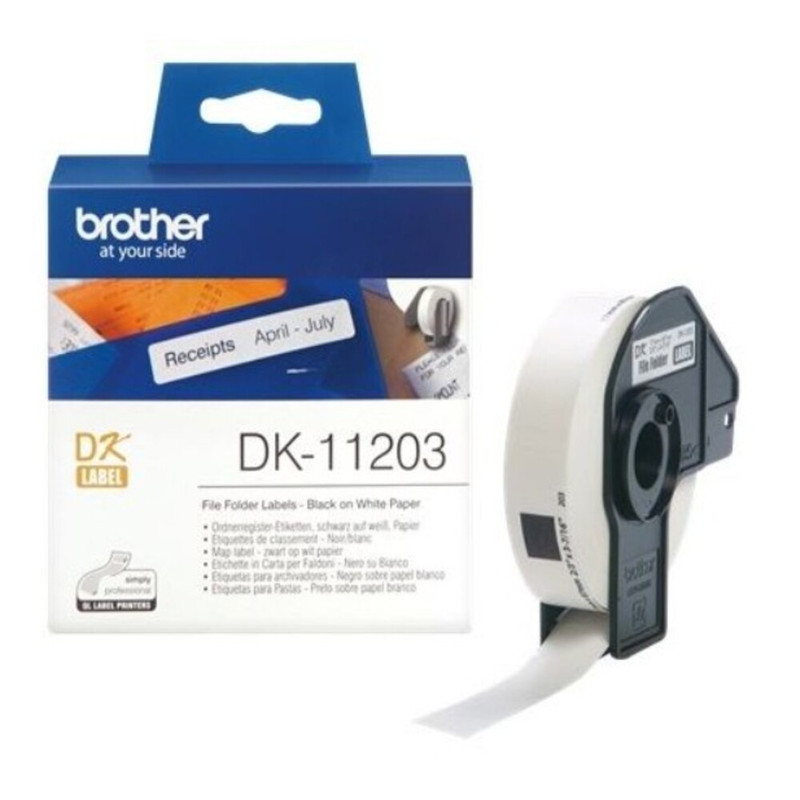 ملصقات ملفات من براذر - أسود على أبيض - 300 قطعة